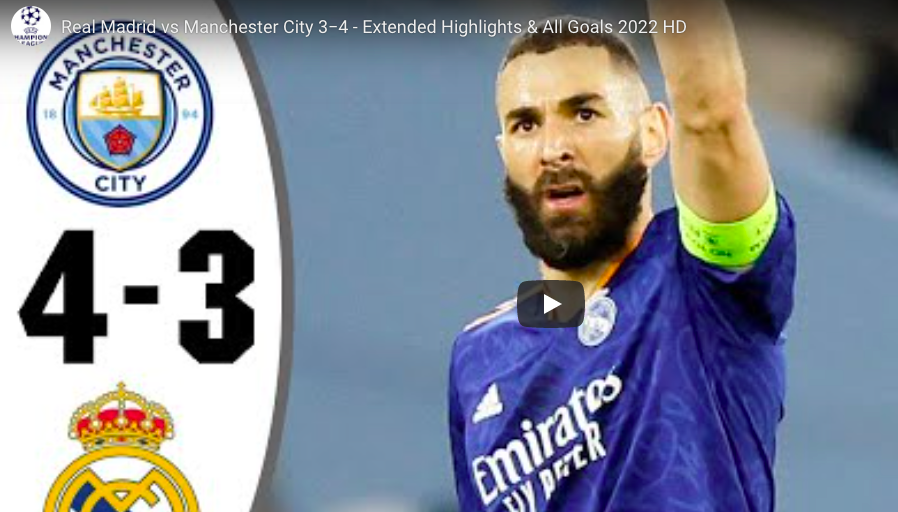 Samenvatting Manchester City - Real Madrid