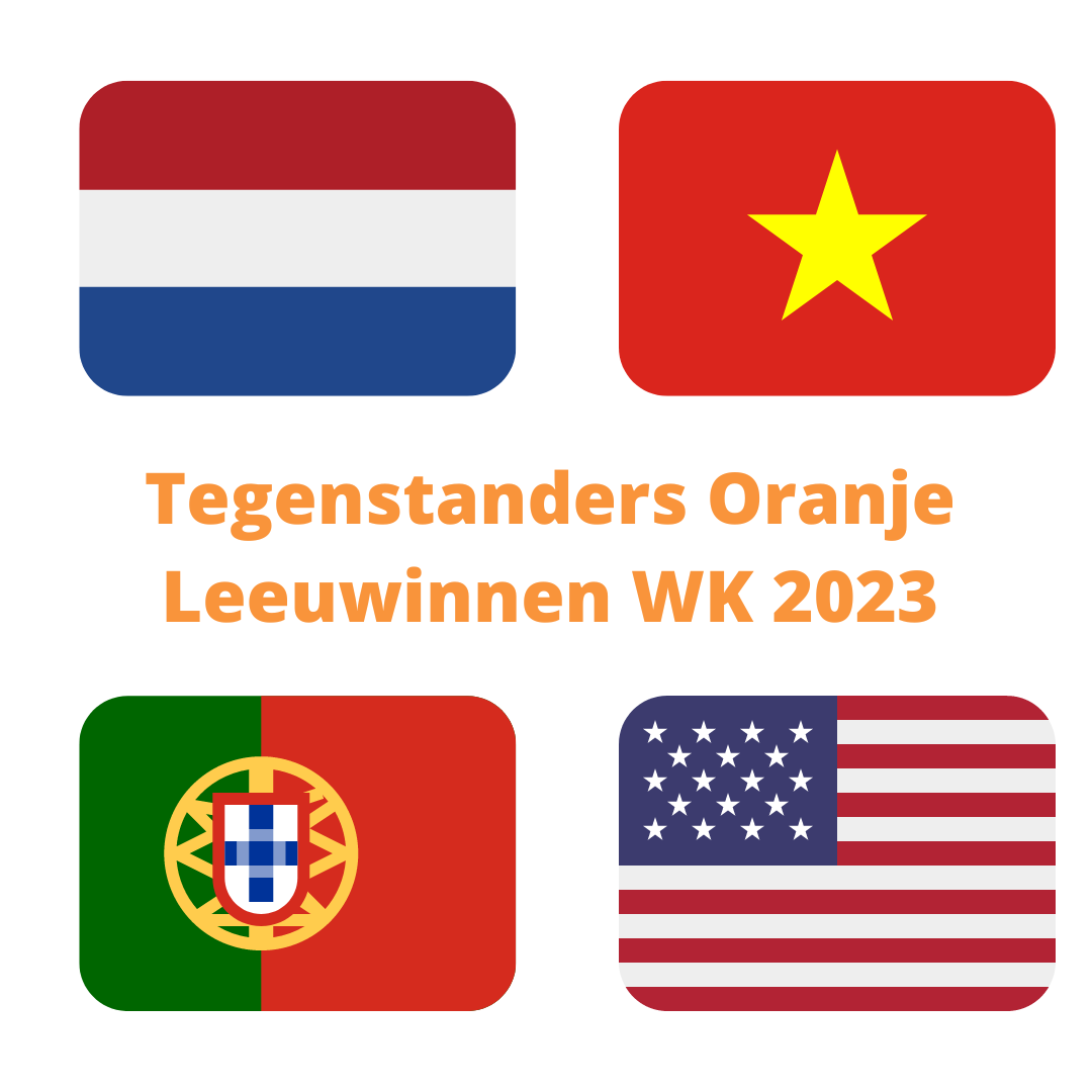 Tegenstanders Oranje Leeuwinnen WK 2023