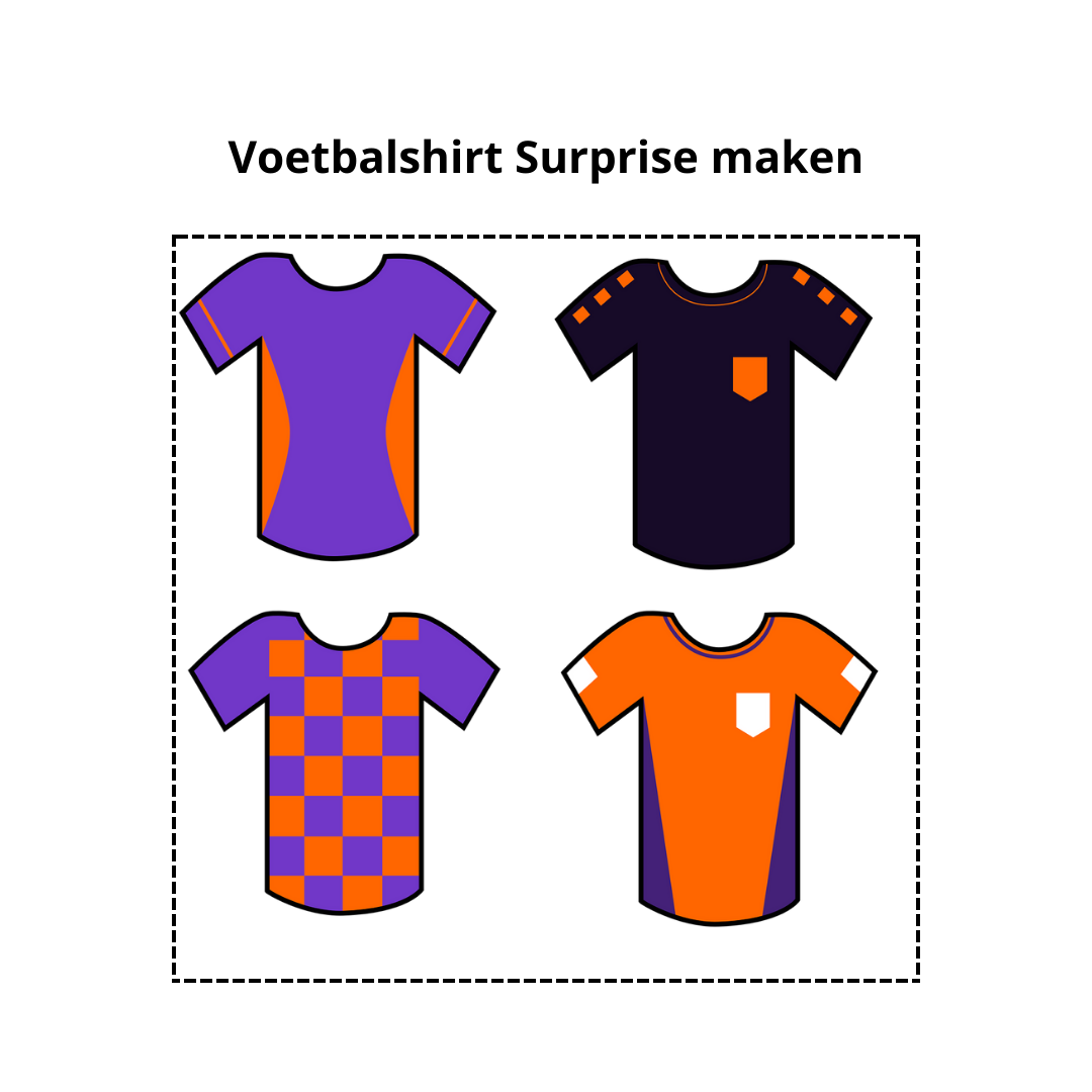 Voetbalshirt surprise maken