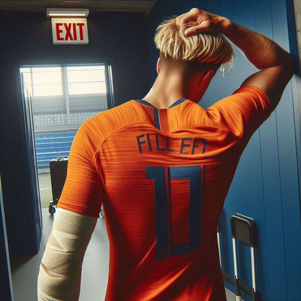 Frenkie de Jong die door een blessure niet naar het EK 2024 kan