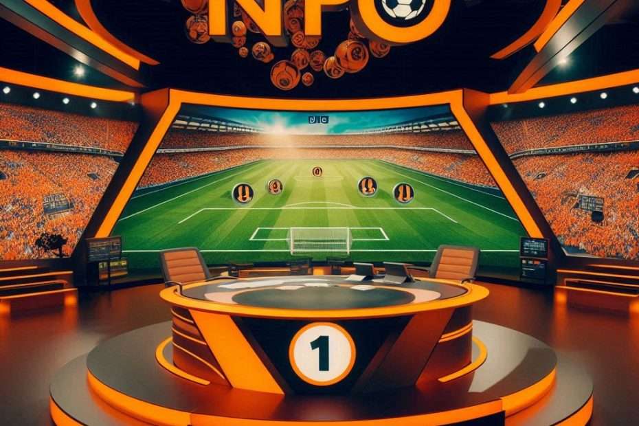 De studio van NOS Studio Fussball tijdens het EK 2024